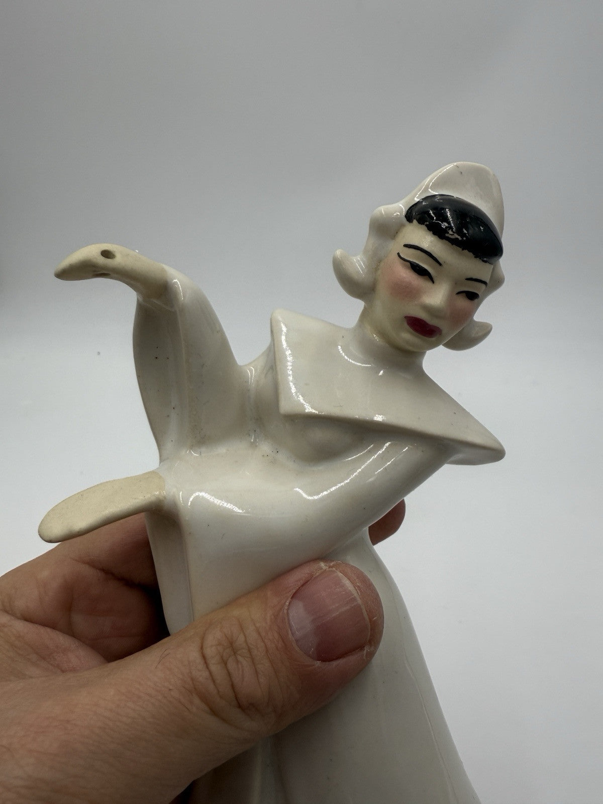 1950's CERAMIC ARTS STUDIO WALL FIGURINES Chinese Lantern Woman Vintage