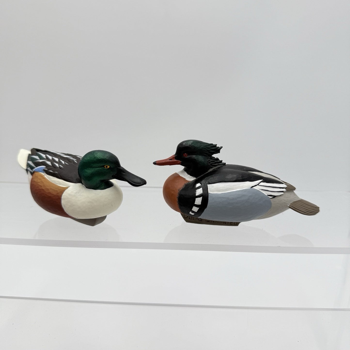 Ducks Unlimited Red Breasted &North Shoveler Jett Brunet Mini Decoy Figurines