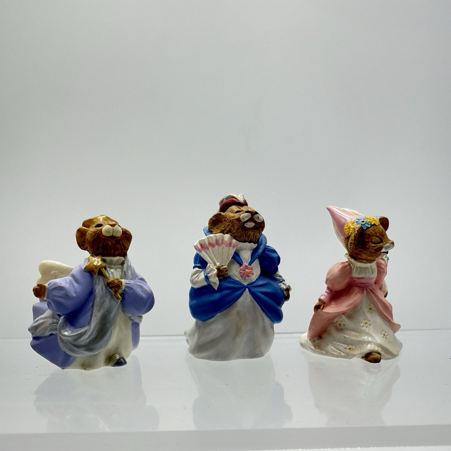 Hallmark Cards 1994 Cinderella Mice Figurines Miniature Set Disney