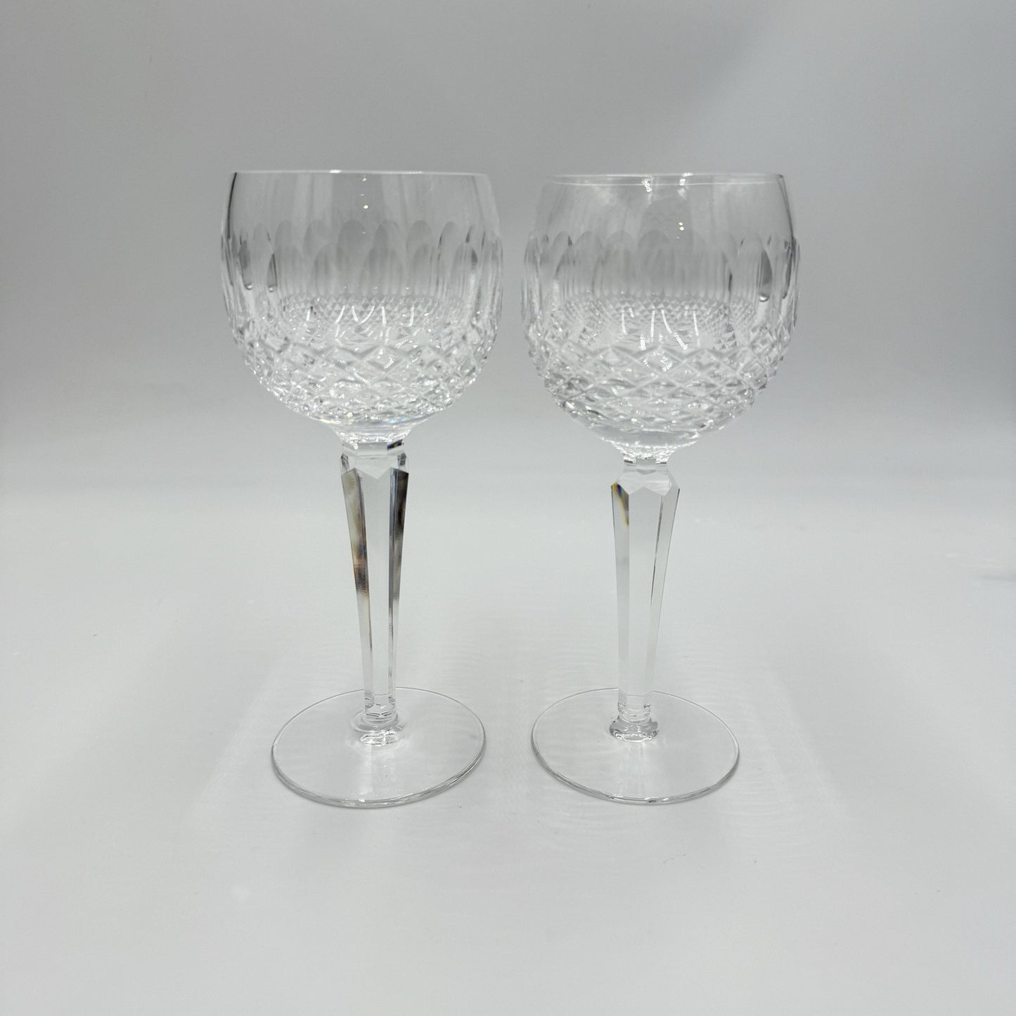 Waterford Crystal  7-5/8" COLLEEN OVERSIZED BALLOON WINE HOCK GOBLETS 14OZ PAIR