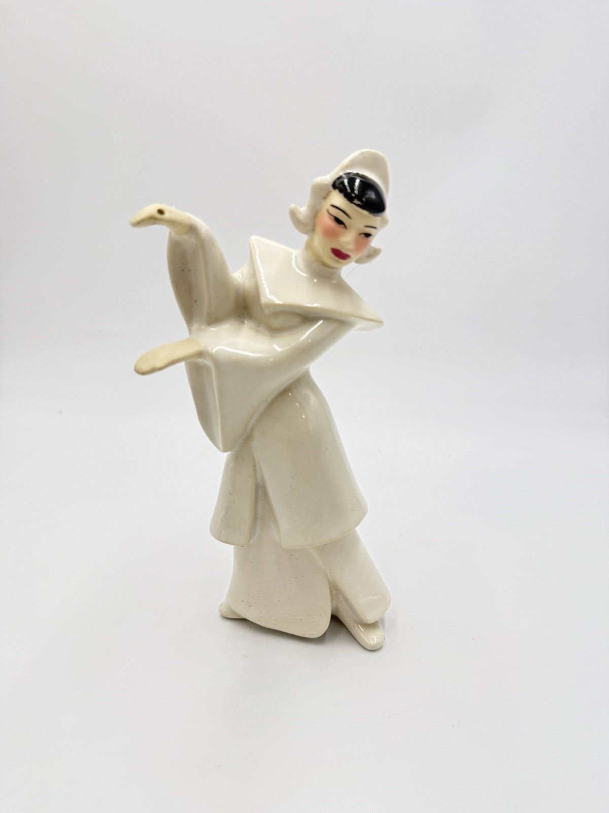 1950's CERAMIC ARTS STUDIO WALL FIGURINES Chinese Lantern Woman Vintage