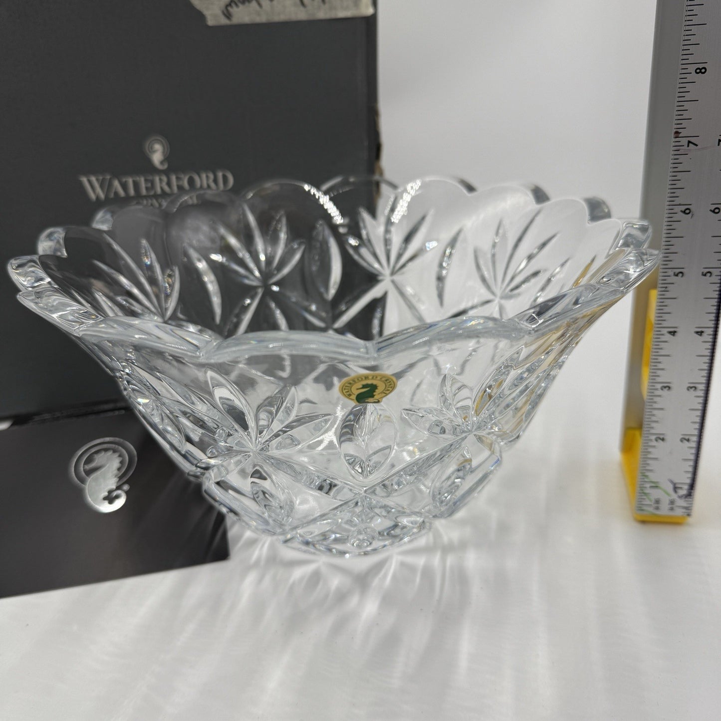 Waterford Crystal Sara 10" Fan Cut Fruit or Centerpiece Bowl w/ Box & Tags MINT