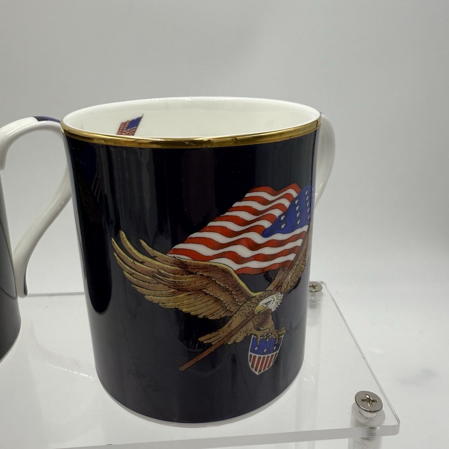 Halcyon days The Star Spangled flag 3 Mug memory George Fritzinger Bone England