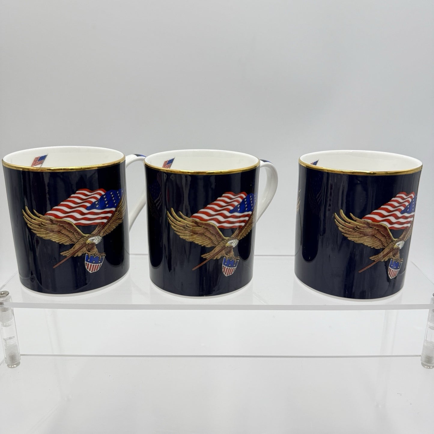 Halcyon days The Star Spangled flag 3 Mug memory George Fritzinger Bone England