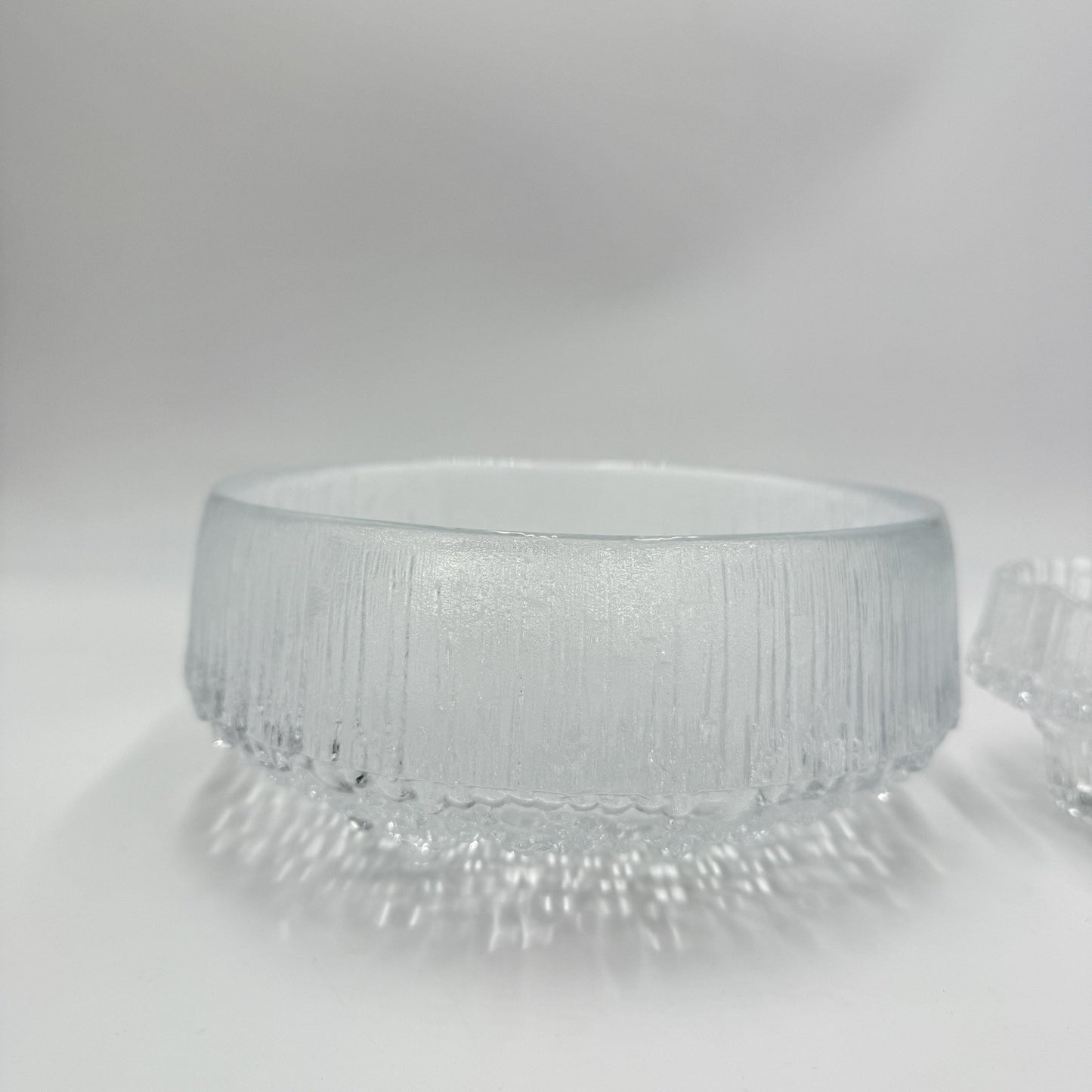 Iittala Ultima Thule Footed Glass Serving Bowl Tapio Wirkkala Finland /Tea Light