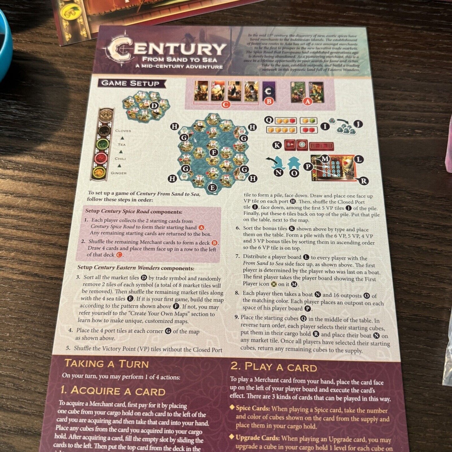 Century Eastern Wonders Board Game by Plan B Mint Complete 2018 French English