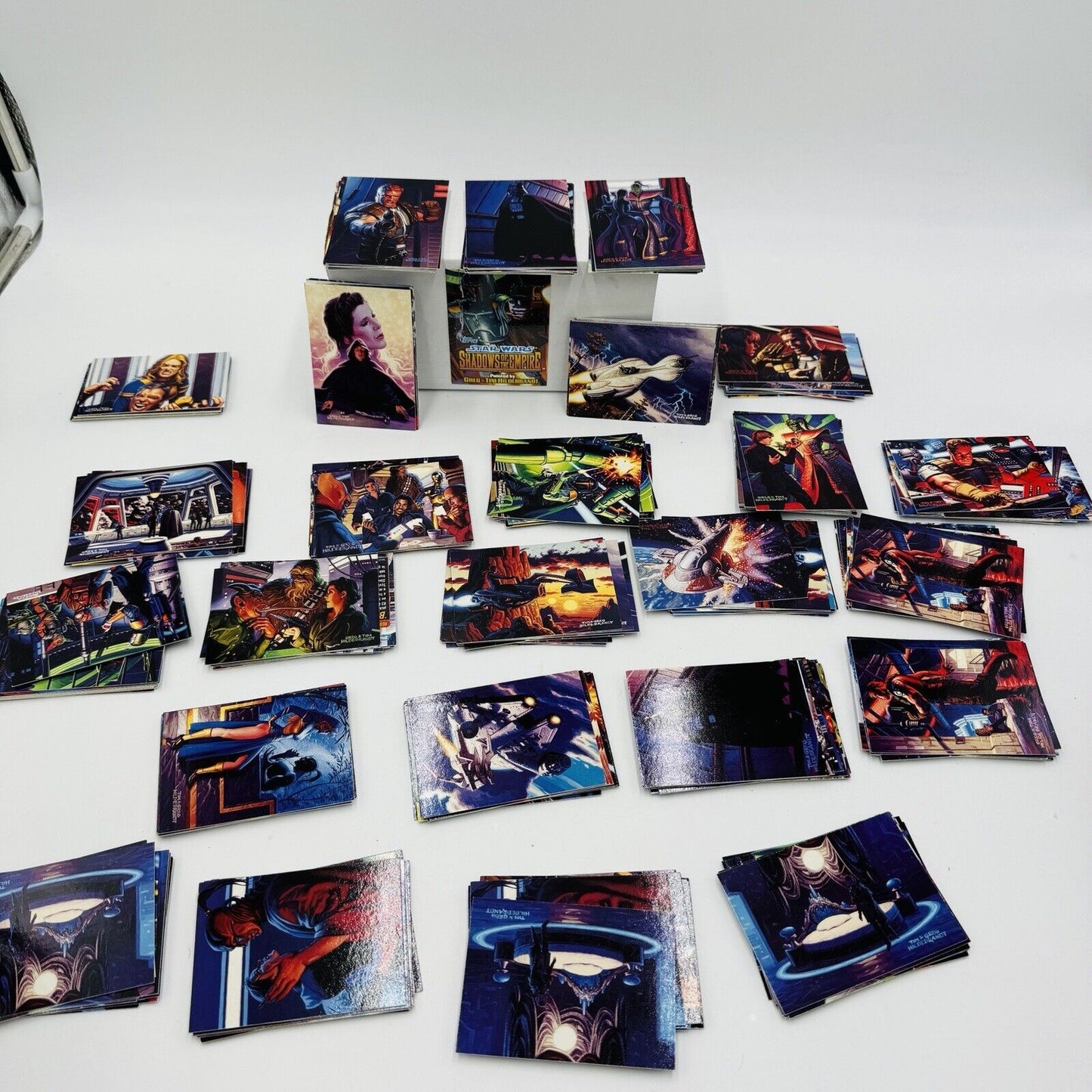 Huge Star Wars Galaxy Shadows Of The Empire Trading Card Lot 225 Cards