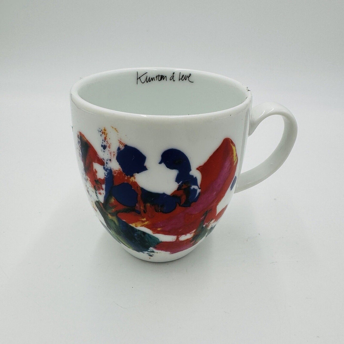 Porsgrund Porcelain Norway Colorful Painted Coffee Cup Mug