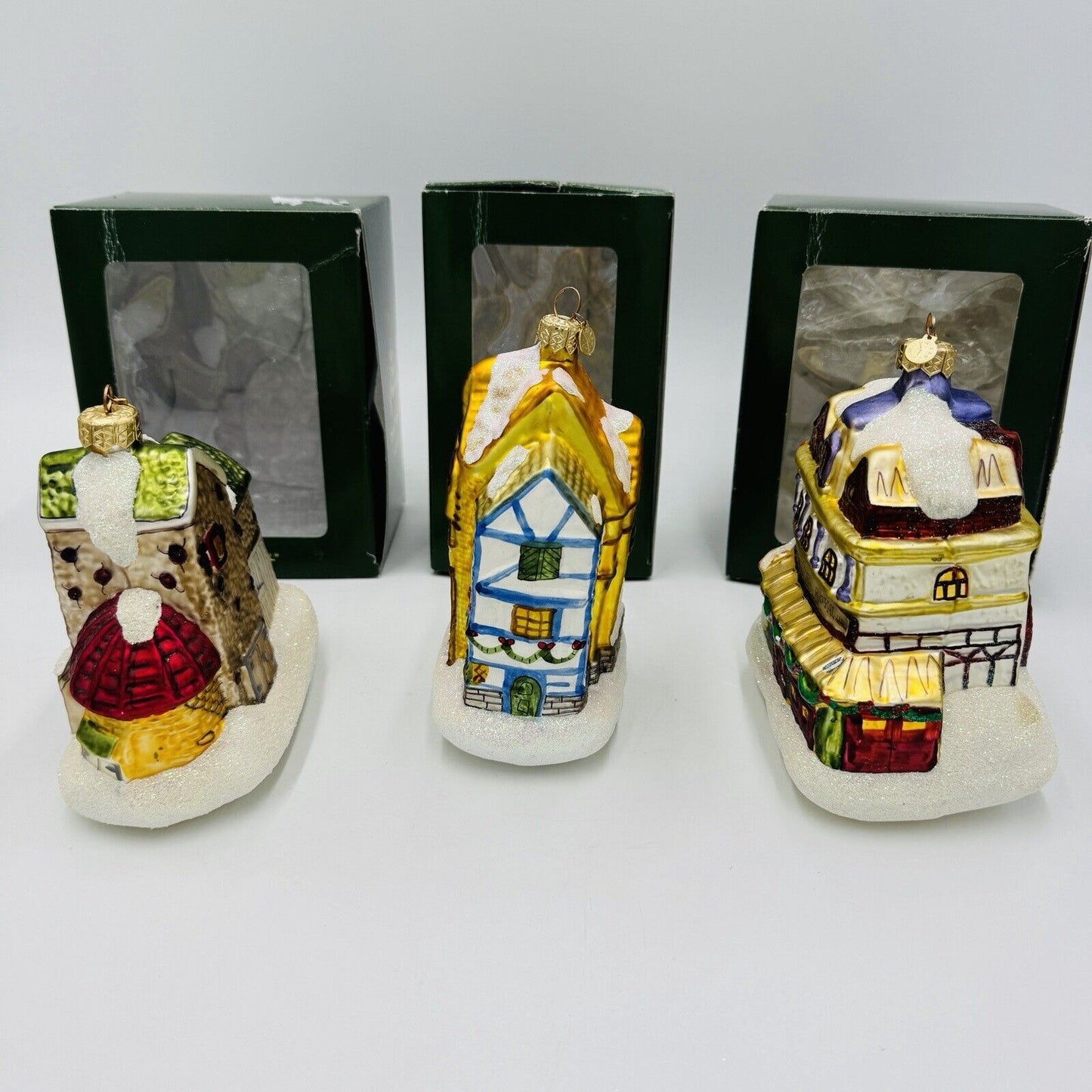 Department 56 Night Before Christmas Dickens Village Glass Ornaments