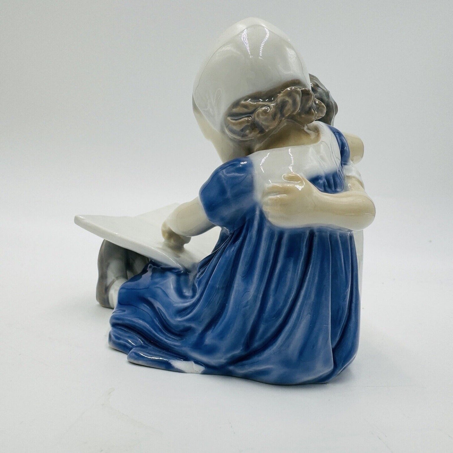 Vintage Bing and Grondahl Denmark 1567 Boy & Girl Reading Porcelain Figurine