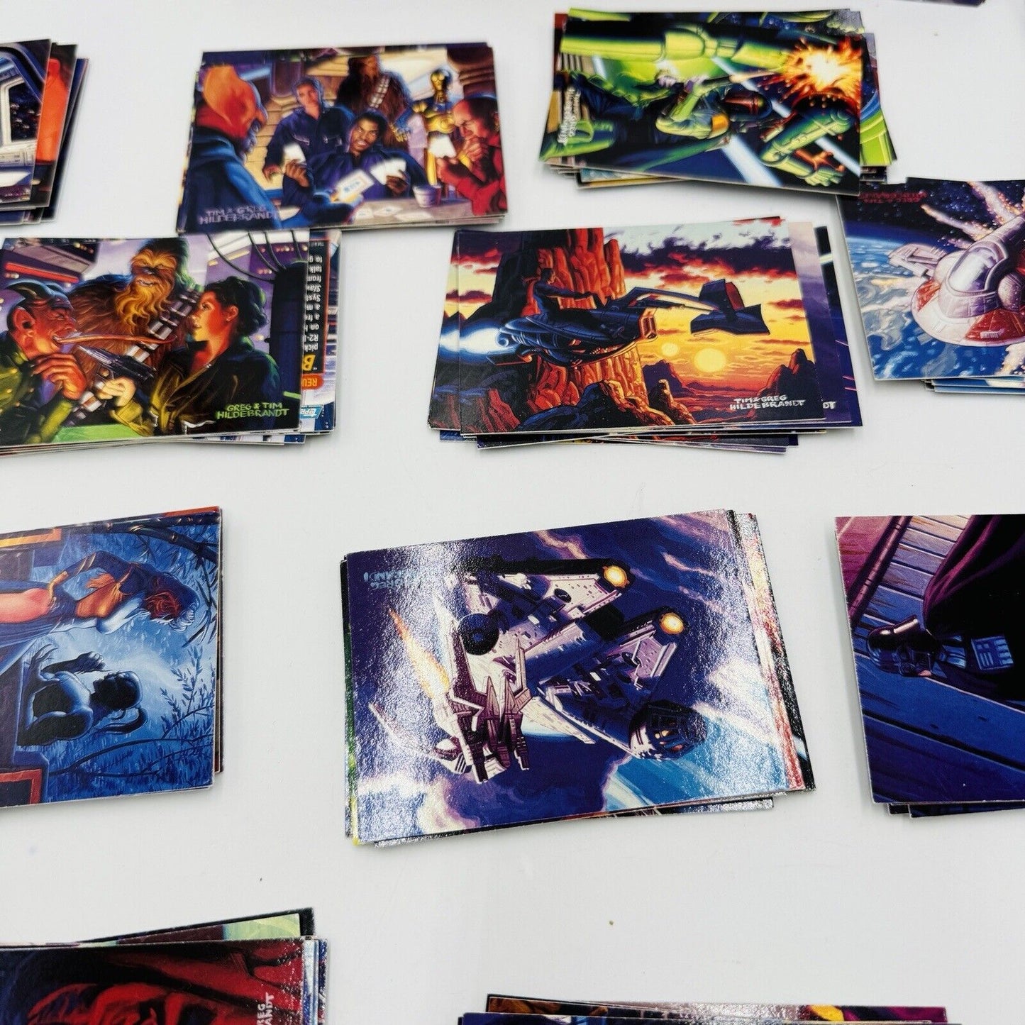 Huge Star Wars Galaxy Shadows Of The Empire Trading Card Lot 225 Cards