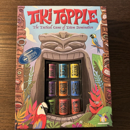 Gamewright Tiki Topple Family Board Game 100% Complete 2-4 Players Fun Family