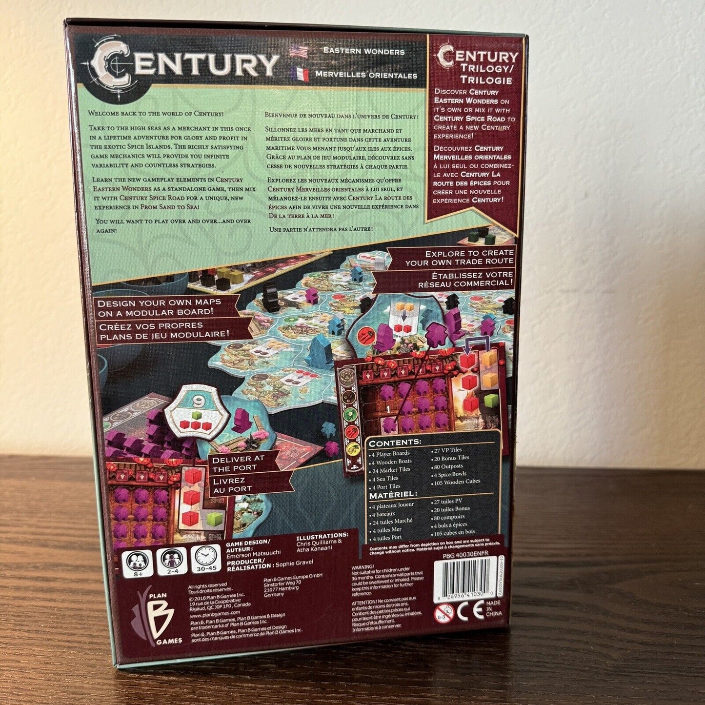 Century Eastern Wonders Board Game by Plan B Mint Complete 2018 French English