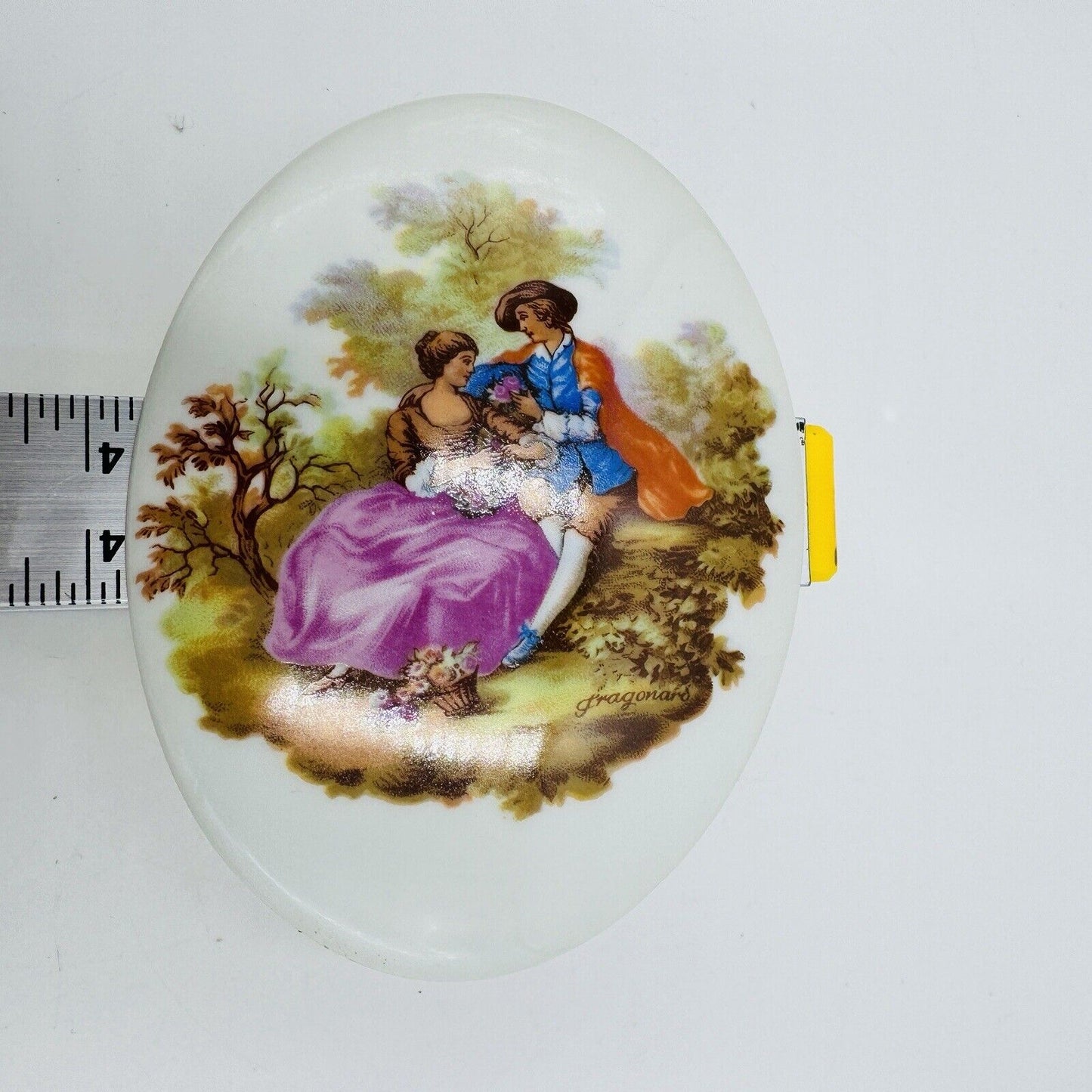 Limoges Porcelain Cameo Plaque Oval France Fragonard Victorian Pair 912 Painting