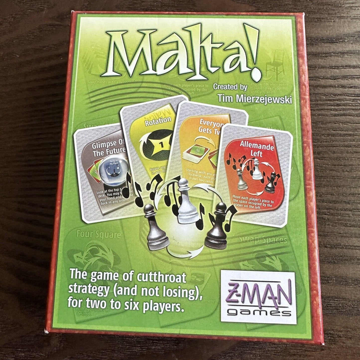 Z-Man Malta! Card Game Strategy Fun Reactions Fast 2-6 Players