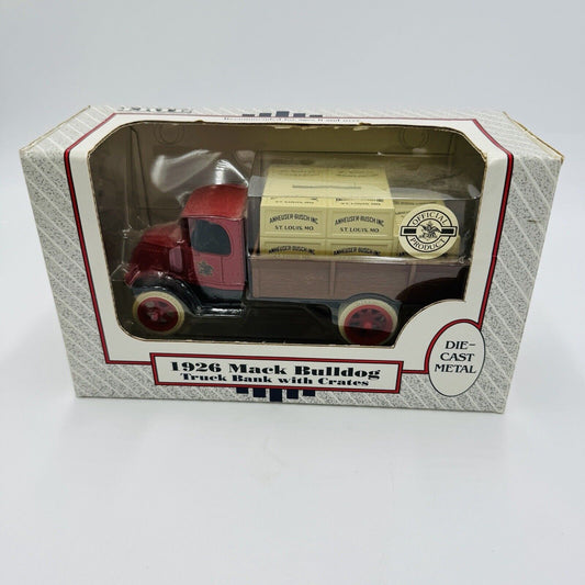 ERTL Anheuser-Busch 1926 Mack Bulldog Truck Bank W/Crates #9047 St Louis MO