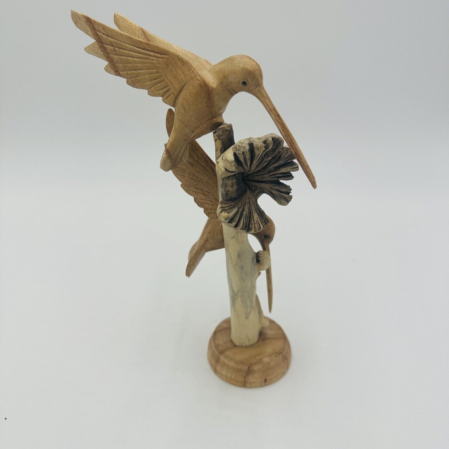 NOVICA Hand-Carved Jempinis Wood Flying Hummingbird Sculpture