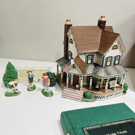 Department 56 House Boxed Aunt Polly's Adventures of Tom Sawyer Figurines Book