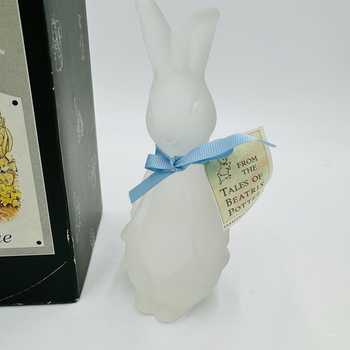 Rare Charpente Frosted Glass Figurine Beatrix Potter Peter Rabbit Vintage