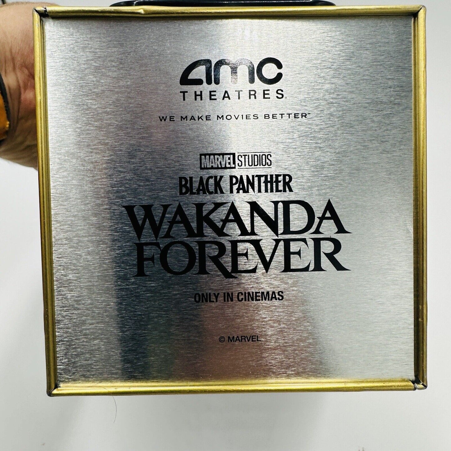 Black Panther Wakanda Forever Light Up AMC Theatres Popcorn Tin Bucket